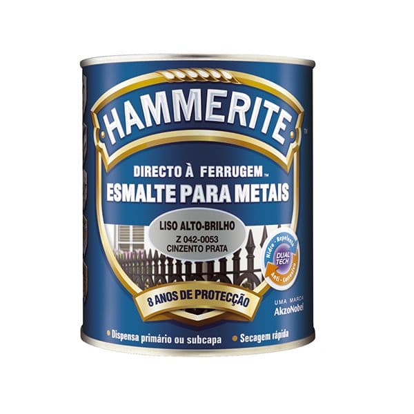 Hammerite Esmalte Antioxidante e Anticorrosivo Cinza Prata 0.75L