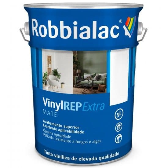 VinylREP Extra Mate Branco 5L refª 200-0001 Robbialac