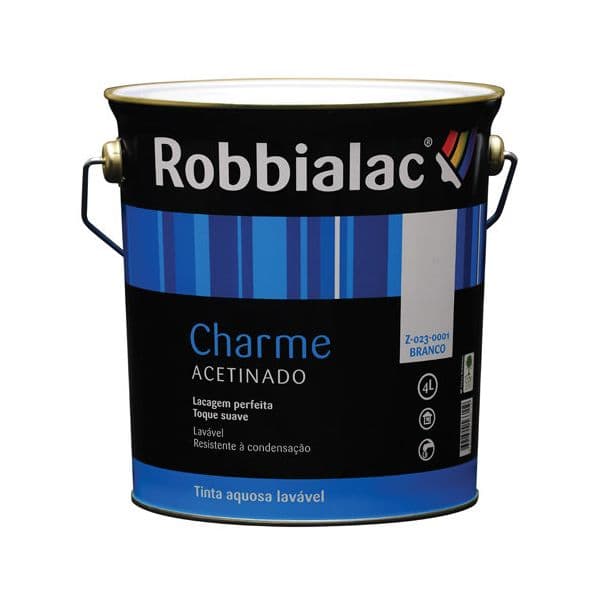 Robbialac Tinta de Interior Acetinada Charme Branco 4L - 14578746