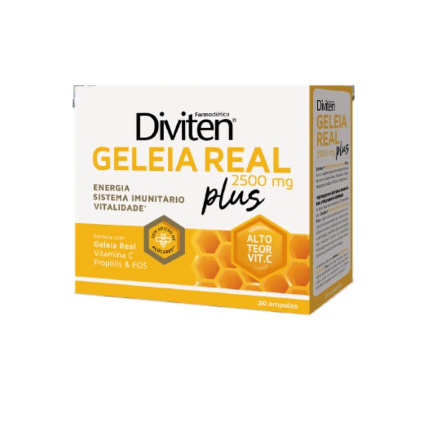 Diviten Geleia Real Plus 2500 mg | 20 Amp. – Farmodiética