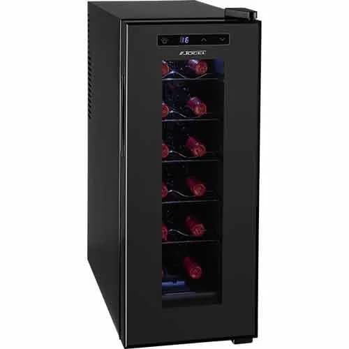 Cave de Vinho Jocel JAG003355 | 67x29,5x56 cm | 12 Garrafas | F | 1 zona de Temperatura | Preto