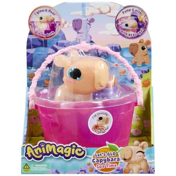 Capivara Brinquedo Animagic Let's Glo Capybara Spa Time