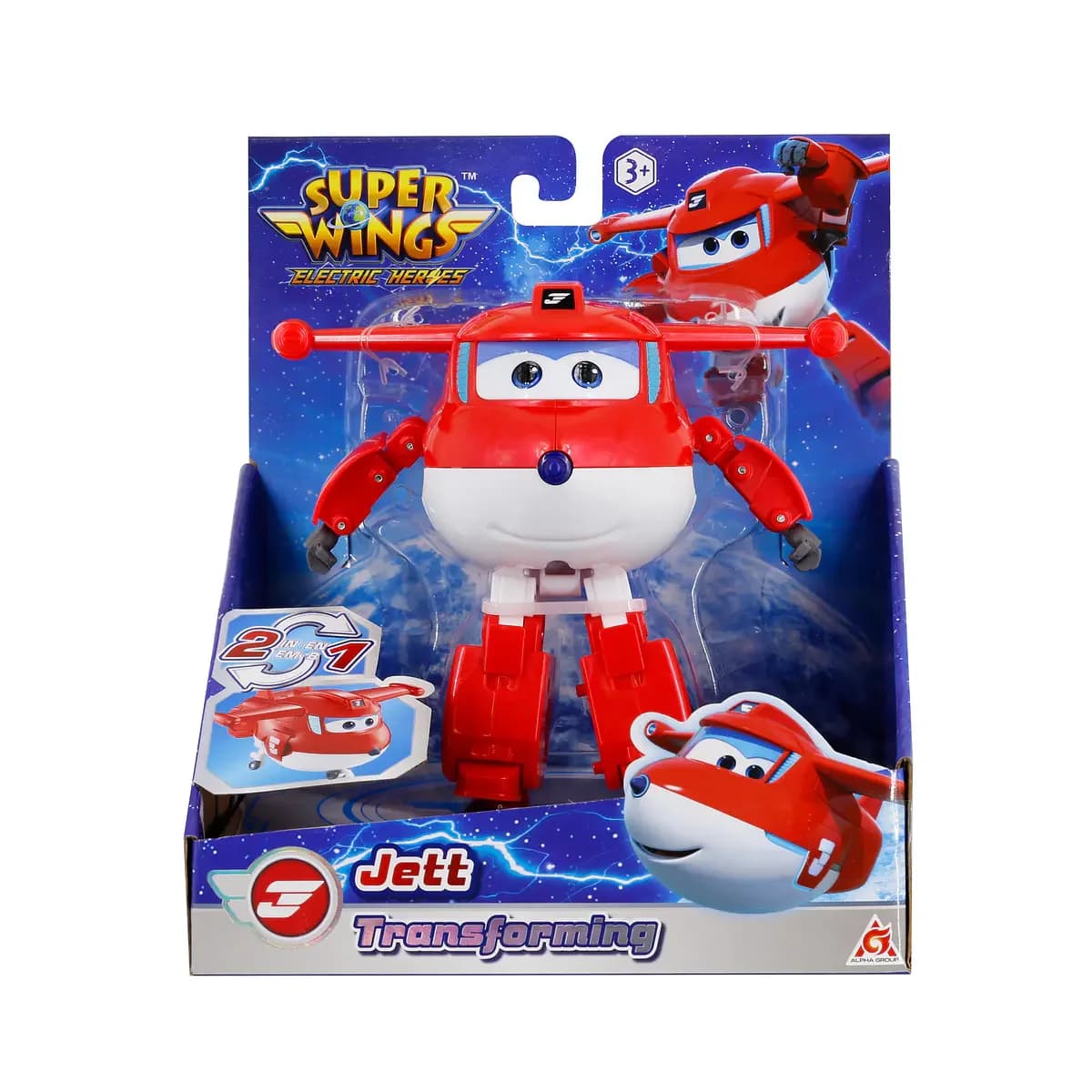 Super Wings Eletric Heroes - Veículo Transforming Jett