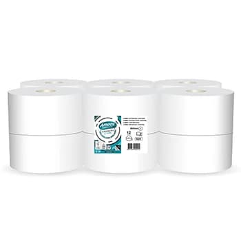Amoos Papel Higiénico Jumbo 180mts 2 Folhas 33g Ex.Central Pack 12 Rolos