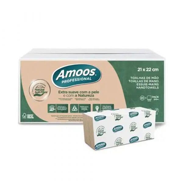 Amoos Toalhas de Mão Naturally Soft ZigZag 21x22 2 Folhas Cru