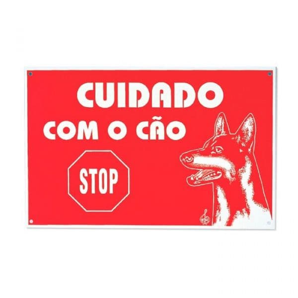 Orniex Placa "Cuidado com o Cão"