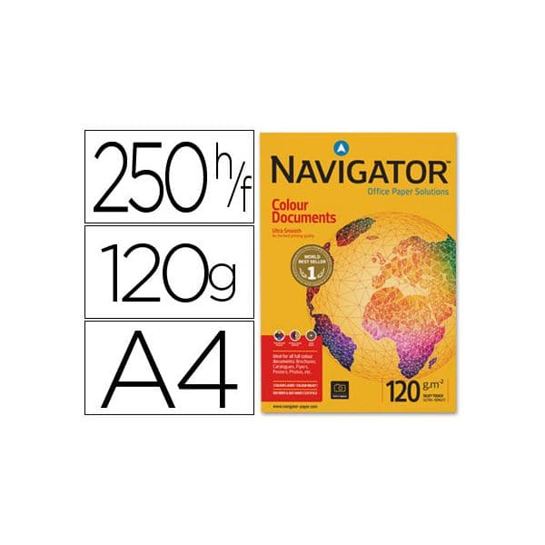 Navigator Resma 250 Fls Papel A4 Colour Documents 120g