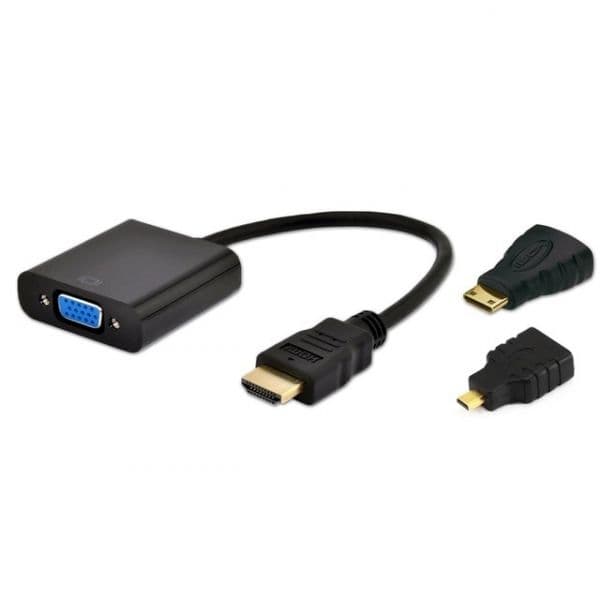 Lorenz Bell Adaptador HDMI VGA + Micro/Mini HDMI
