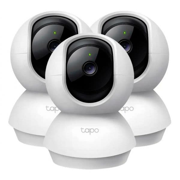 TP-Link Câmara de Segurança TC71 3-Pack 2K 3MP Wi-Fi Pan/Tilt Visão Noturna
