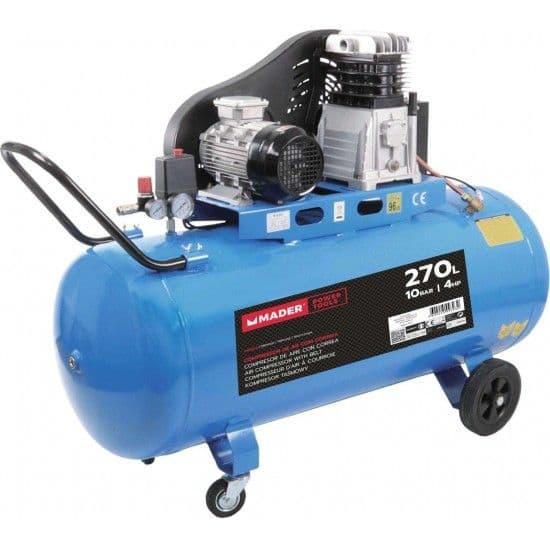 Compressor de Ar, Correia, 270L, 4hp, 10Bar, Trifásico ref. 09393 MADER