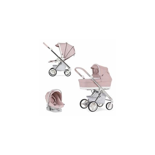 Trio Bébécar Pratika (Carrinho + Alcofa LPW + Easymaxi Basic) Chassis Cromado Actual KA305