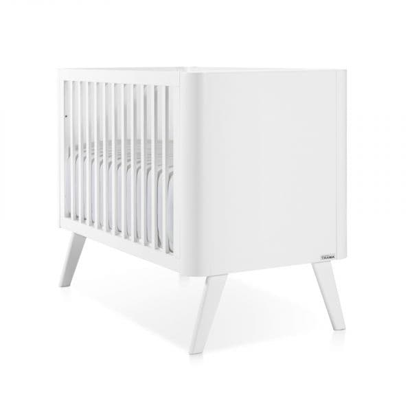 Berço Trama Cama Round Branco Mate