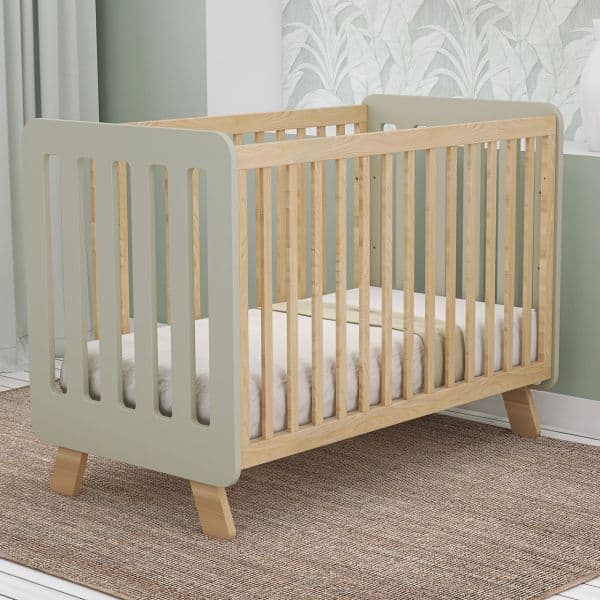 Berço Trama Cama de Grades 120x60cm Holi Verde Salvia/tola