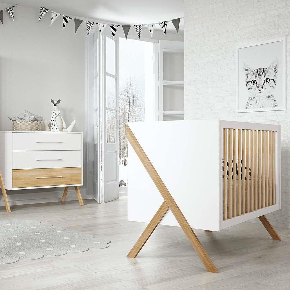 Berço Trama Cama Série Artech Branco Mate/faia - T04782-BRF