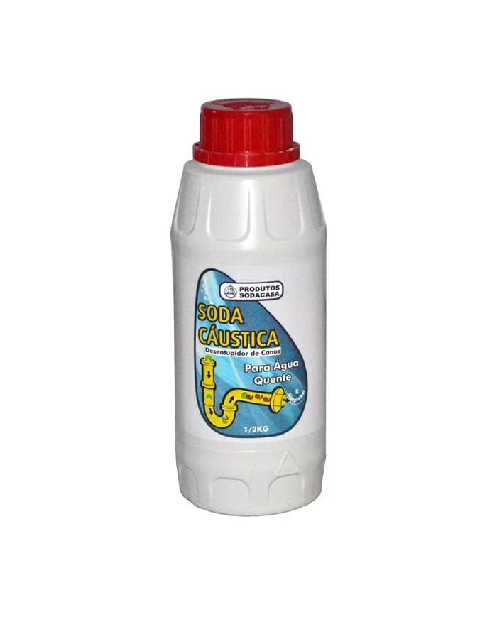 Soda caustica frasco 1/2 kg