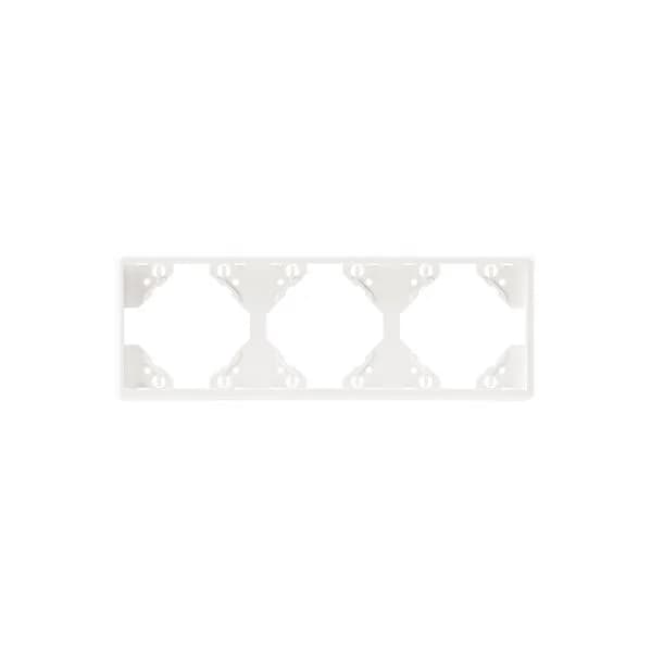 Efapel Espelho Triplo Horizontal Preto - 50931TPT