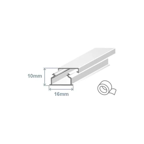 Efapel Calha 16X10 Adesiva Branca 10020FBR - 10020FBR