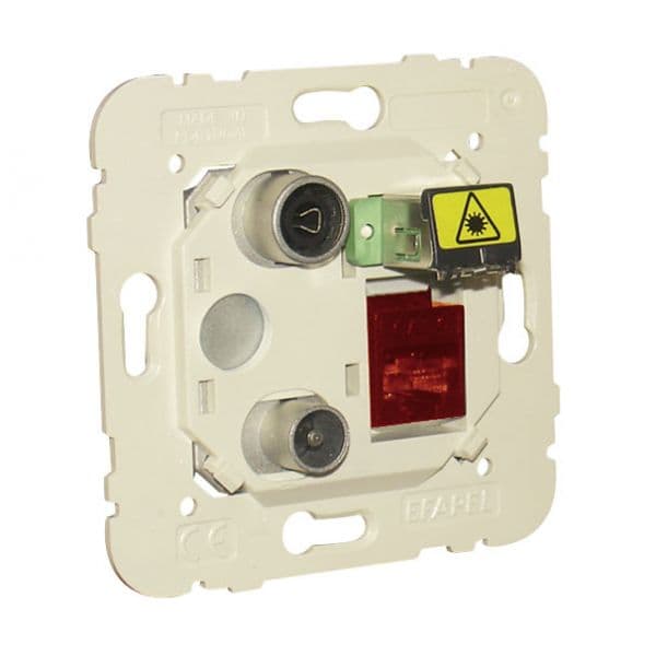 Efapel Tomada Mista R - Tv - Rj45 Cat. 6 Utp - Fo Sc-apc Estrela 21535