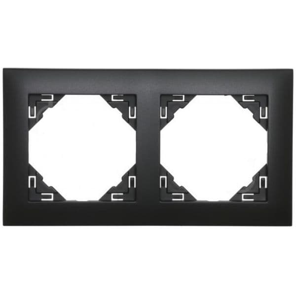 Efapel Espelho Duplo Preto Mate - 90920TPM