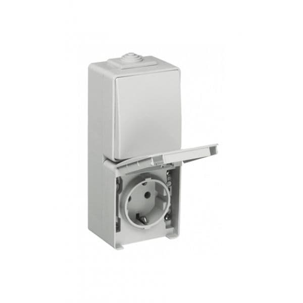 Efapel Tomada Dupla Schuko Vertical C/obt Cinzenta - 48860CCZ