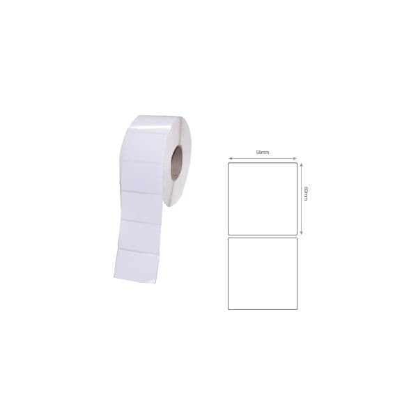 Etiquetas Térmicas 58x60mm Brancas Adesivas 650un