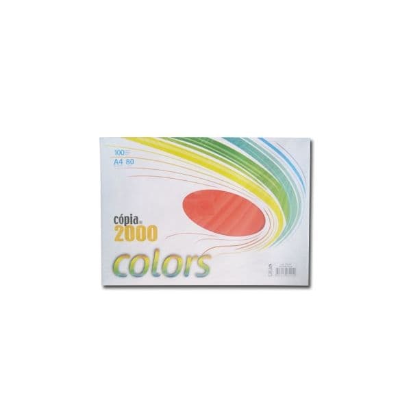 Cópia 2000 Papel Fotocopia Vermelho Forte A4 80gr 100 Fls