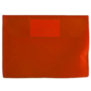 Classificador Plástico Transparente c/ Ferragem Vermelho Pack 10 Un.