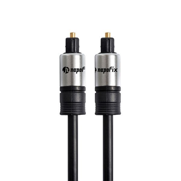 Cabo de Fibra Ótica NAPOFIX NPXATS02 | 2m, Toslink, Gold Plated