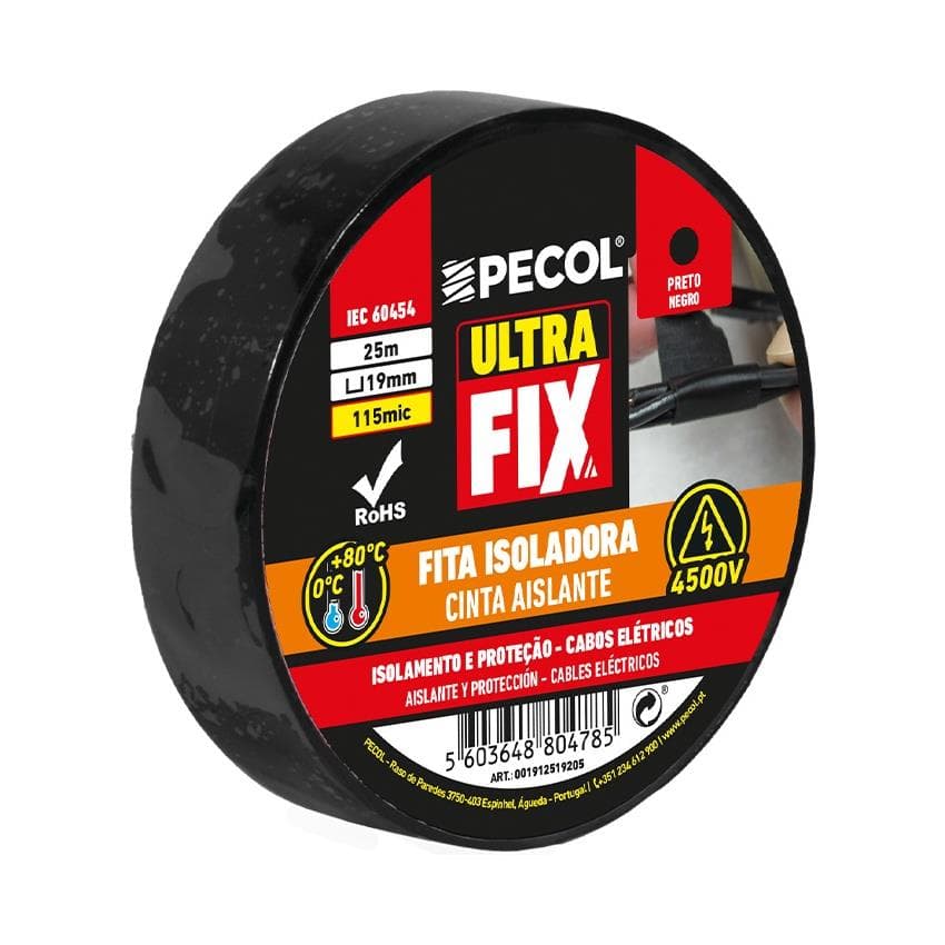 FITA ISOLADORA VULGAR PRETA