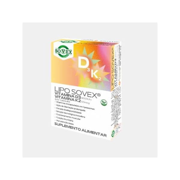 Sovex Lipo Sovex Vitamina D3 4000UI + Vitamina K2 50mcg 30 Cápsulas