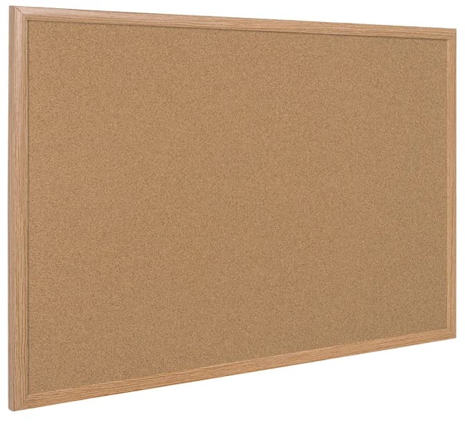 Quadro de Cortiça Reciclado 120x240 cm Moldura Carvalho Executive Earth-it - Bi-Office