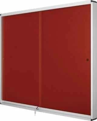 Bi-Office Vitrine Interior Feltro Exhibit 926x967x55mm Red - VT660205160