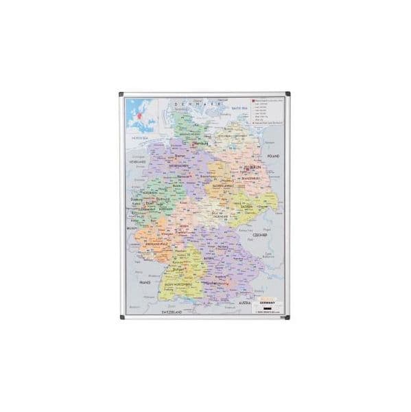 Bi-office Mapa da Alemanha em Aço Lacado (120X90CM) - MAP0101102