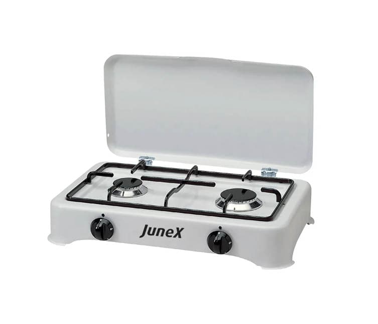Fogareiro Junex 5327 | 2 Bocas, Butano, Branco