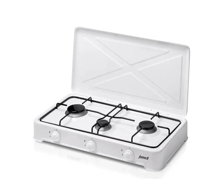 Fogareiro Junex 5329 | 3 Bocas, Branco, Gás Butano