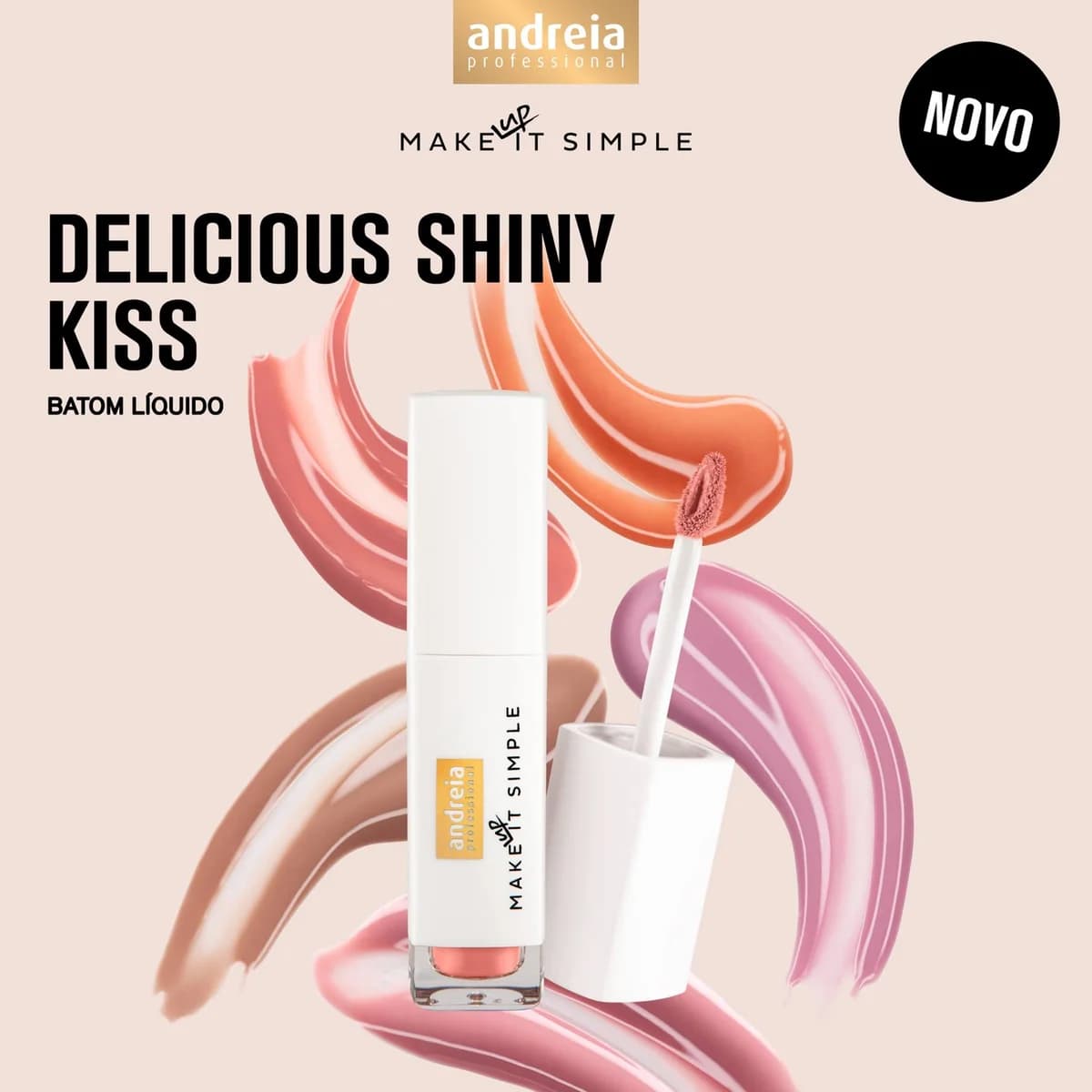 Batom Líquido Andreia Delicious Shinny Kiss - Liquid Lipstick G04