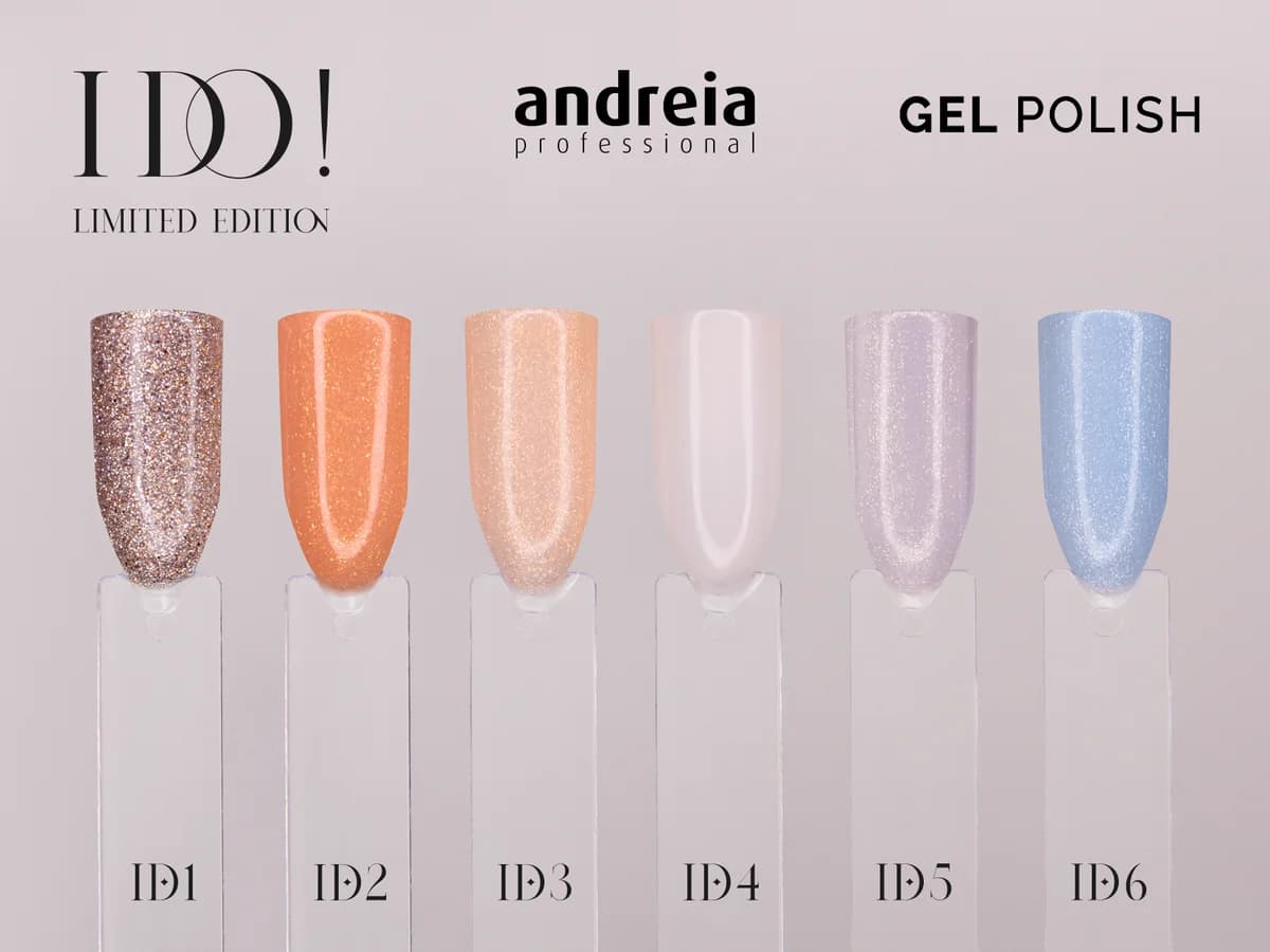 Verniz Gel Andreia ID3 - Wedding Toast - Nude Champagne com Brilhos Dourados
