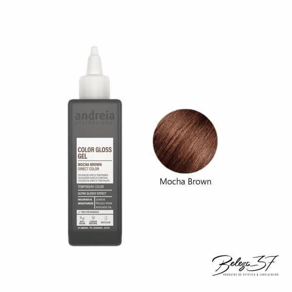 Andreia Coloração Temporária Gloss 200ml - Castanho Moca (mocha Brown)