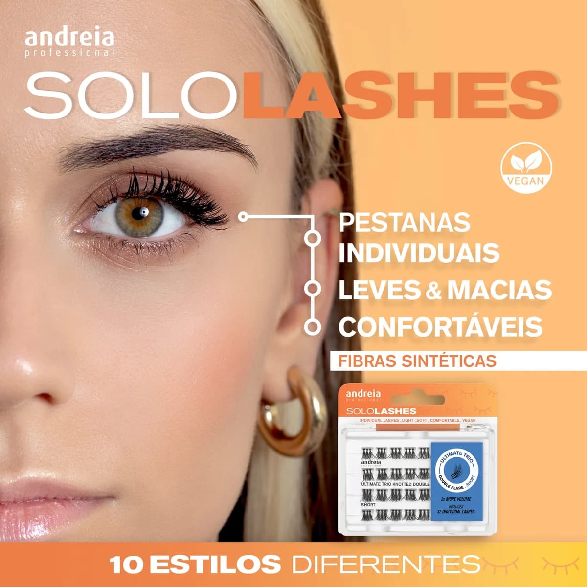 Andreia Pestanas Postiças Ultimate Trio Sololashes Amma Triple Flare S