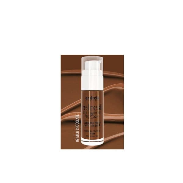 Andreia Refresh Silk Foundation By Bru Andreia - 09 Milk Chocolate 30ml
