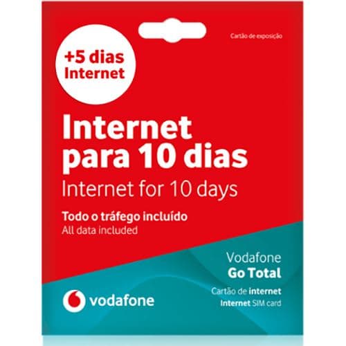 Cartão SIM Vodafone Internet Móvel Go Total 15 dias
