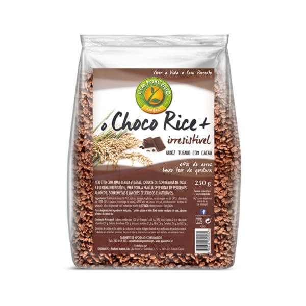 Cem Porcento O Choco Rice + Irressistível 250g
