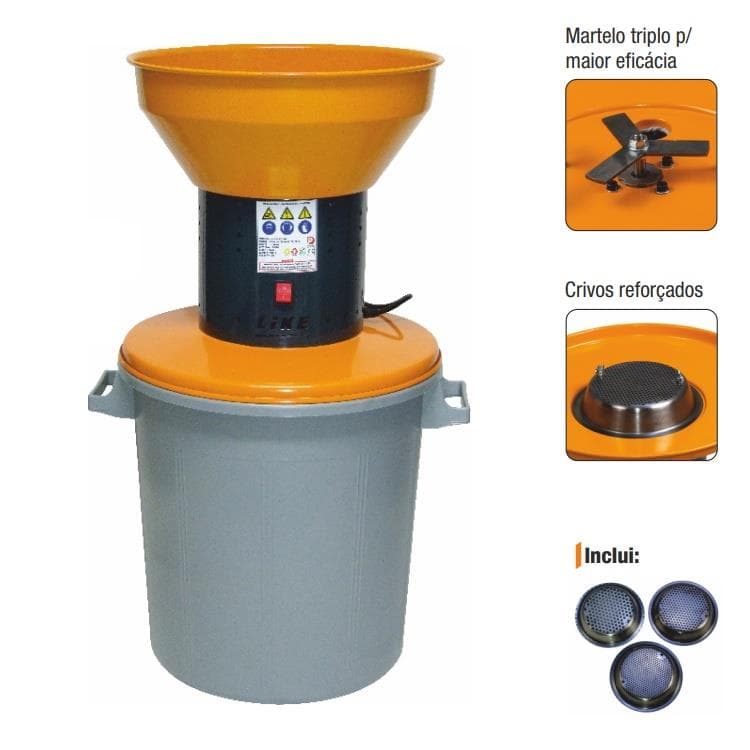 MOINHO CEREAIS ELECTRICO 2000W 230V C/ 3 CRIVOS LIKE