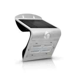 Aplique LED solar orb com sensor 3.2W prata Aslo