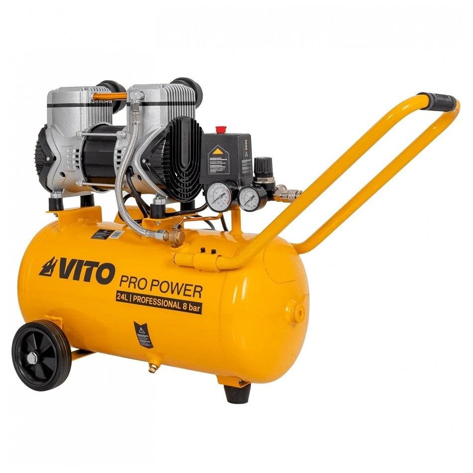 Vito Compressor Sem Óleo Silencioso 24L 8Bar 2.0Cv