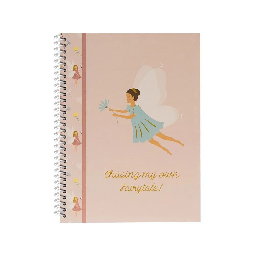 Caderno Espiral A4 Pautado FAIRIES Rose 80Fls 1un (1 Uni.)