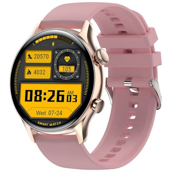 Colmi I30 Gold com Pulseira de Silicone Rosa