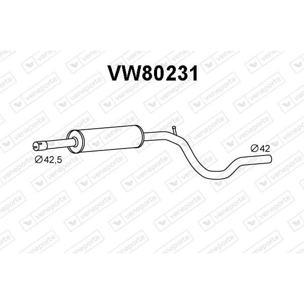 Veneporte Panela de Escape Central - VW80231