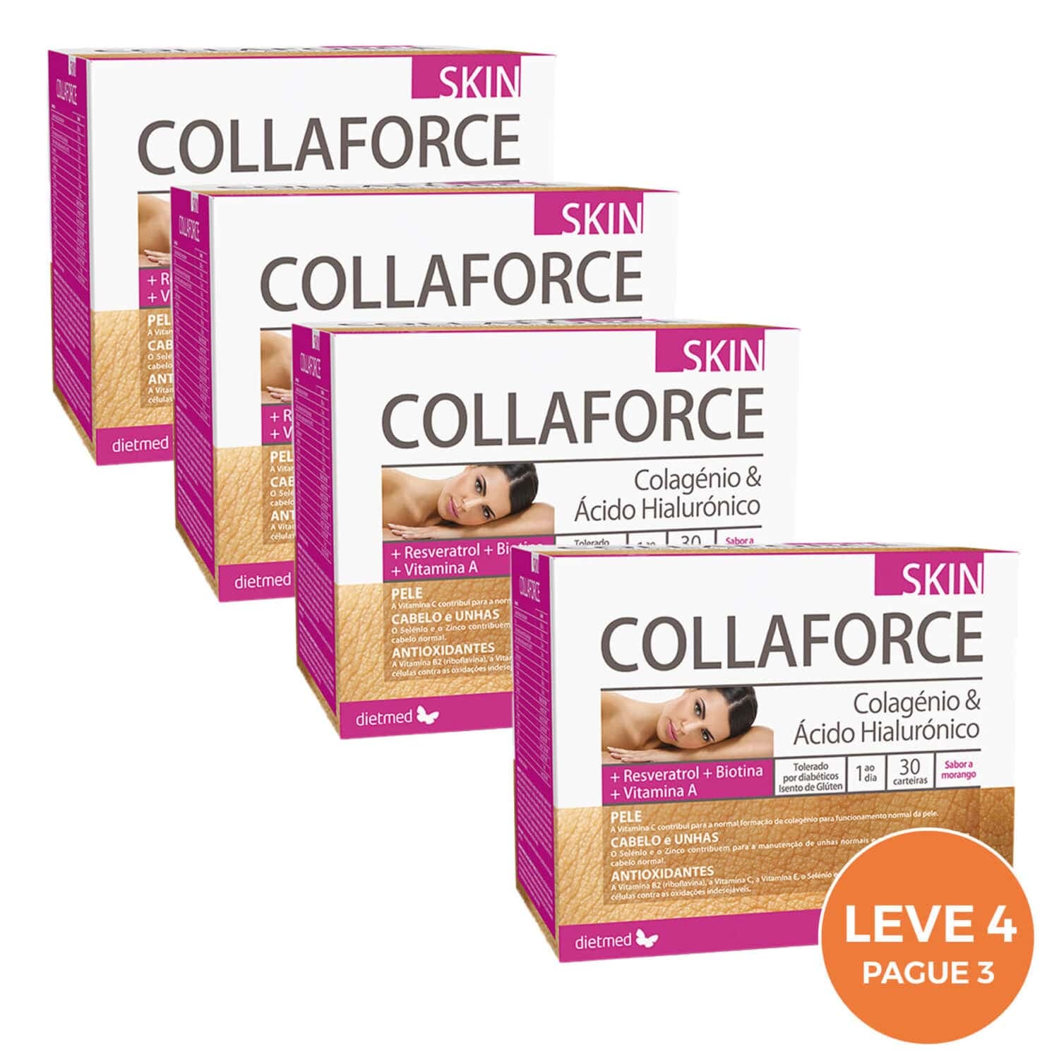 Dietmed Collaforce Skin Morango 30 Saquetas
