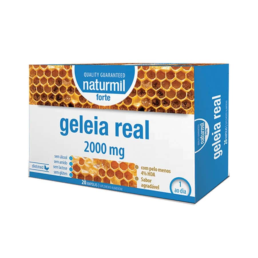 Naturmil Geleia Real Forte 2000mg 20 Ampolas de 15ml